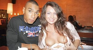 Floozy chills in the local bar in the evening and additionally gets picked up and additionally fucked in WC