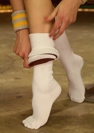 Tiny foot-loving sluts worship each separate other's toes for the slave-man to watch