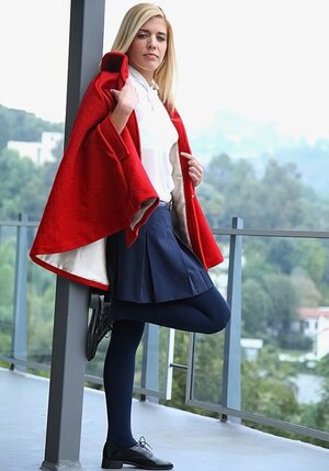 Blondes, Habillé, Dehors, Jeunettes, Uniforme