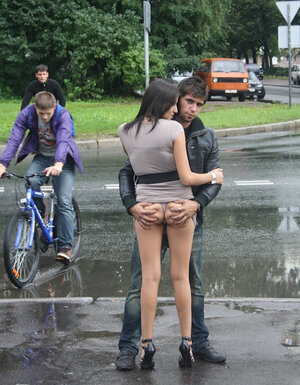 Charming brunette slut butt fucked hard by two friends in the billiard club