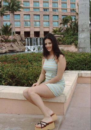 When Indian Sunny Leone was a 18-19 year old she walked the streets in a utterly short dress