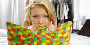 The most appealing blonde takes control of ramrod in an anal gallery