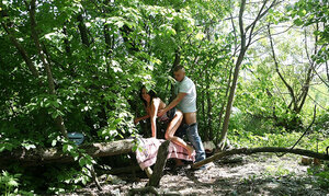 Brunette with a twisted vag is going to get screwed from behind