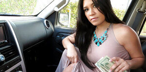 Latina mom who seduces a man with a superb smile and hot nips