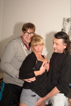 Blond, Bekleidet, Reife Frauen, Dreier