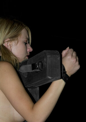 Aroused hoe Lexi Belle tortured in the dark and it is hot