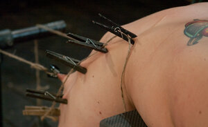 The chick struts her stuff while entirely horny in a BDSM section