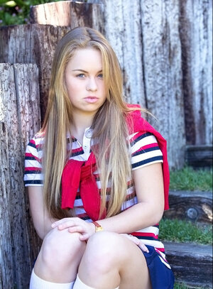 Twisted legal teen with a hot body showing it absolutely all off outside