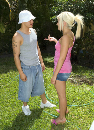 Amateur, Blond, Bekleidet, Unter freiem Himmel