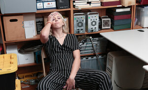 Chanel Grey gets naked and plus banged from behind by Ryan Mclane for stealing