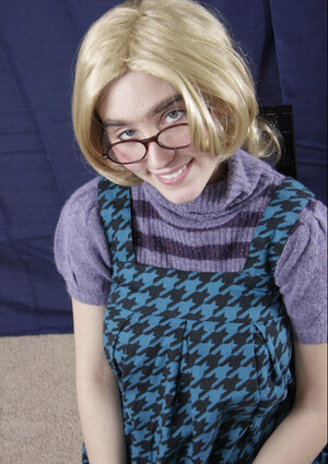 Blondes, Habillé, Lunettes