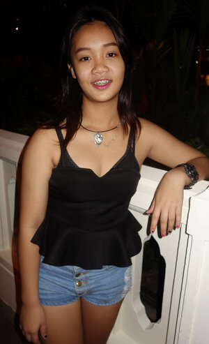 Amateur, Asiatiques, Habillé, Dehors, Shorts