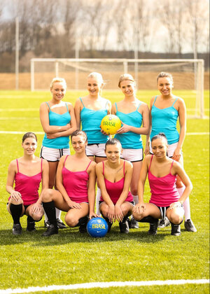 Italian dames are playing soccer and plus stripping naked after