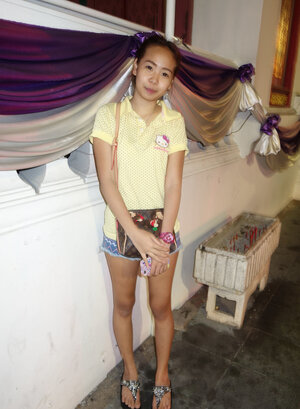 Thailand sweetie with a tight body shows her wet Far eastern hole