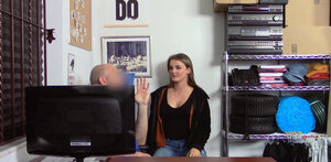 Brünett, Bekleidet, Büro