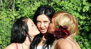 College chicks and boys get mad with group fucking while camping