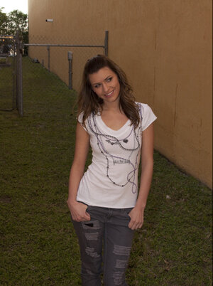 Victoria Lawson was the one tugging to get him off in public