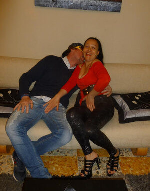 Andrea B strips and furthermore spreads for backdoor fingering and furthermore a hard pussy pounding