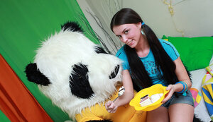 Taboo bang with a sexy-looking teen & her number one choice dildo