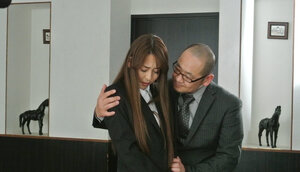 Japanese businesswoman Akari Asayiri gives her boss head