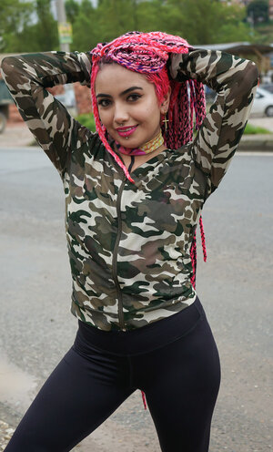 Habillé, Latines, Dehors, Pornstar