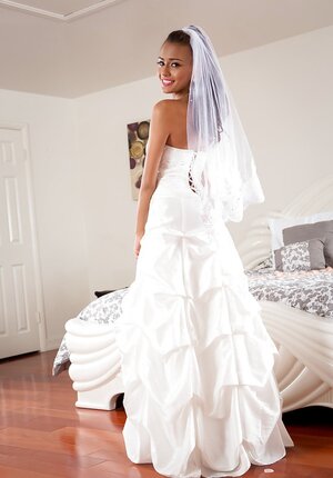 Bride with pretty face agrees to jack off for the one last time before wedding